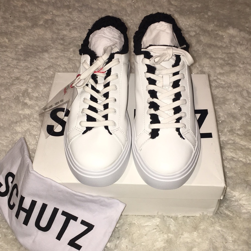 SCHUTZ Kristen Leather Platform Sneakers